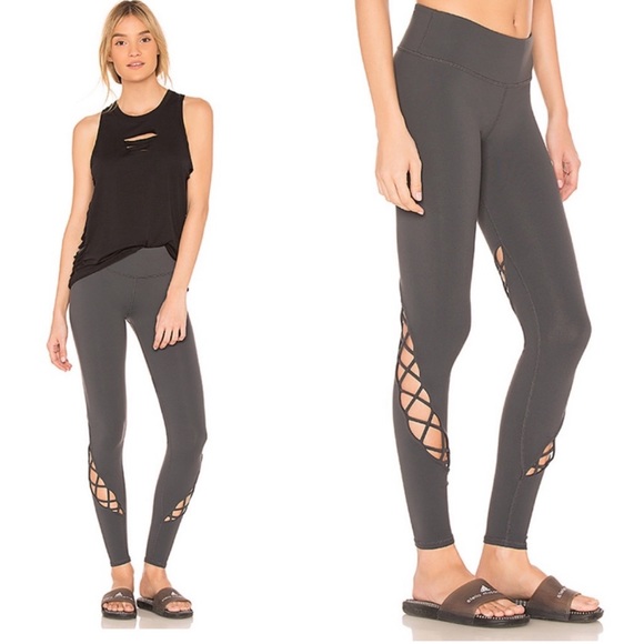 Alo Yoga Gray Entwine Woven Leggings Small - Picture 1 of 9